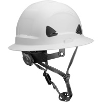 Casque Fibre Metal de style escalade avec bordure compl&egrave;te, R&eacute;pond aux normes CSA type 2, Suspension Rochet, Non ventil&eacute; Mukwa Safety Services