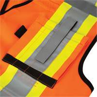 6680 Veste d'arpenteur antimicrobienne haute visibilit&eacute; avec dos en maille, Orange haute visibilit&eacute;, Petit, Polyester Mukwa Safety Services