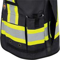 6679 Veste d'arpenteur antimicrobienne haute visibilit&eacute; avec dos en maille, Noir, Petit, Polyester Mukwa Safety Services