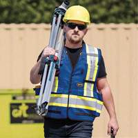 6681 Veste d'arpenteur antimicrobienne haute visibilit&eacute; avec dos en maille, Bleu royal, Petit, Polyester Mukwa Safety Services