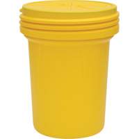 Lab Pack Plastic Barrel Drum with Screw-On Lid, 30 US gal., Mobile/Stationary Mukwa Safety Services