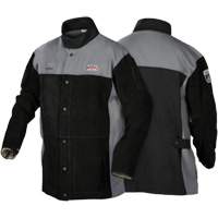 XVI Series Heavy-Duty FR Welding Jacket, Leather, Medium, Black Mukwa Safety Services