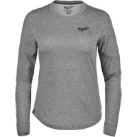 FREEFLEX Long-Sleeve Hybrid T-Shirt, Women's, X-Small, Grey Mukwa Safety Services