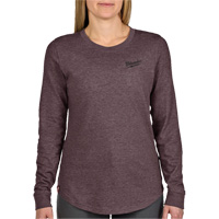 FREEFLEX Long-Sleeve Hybrid T-Shirt, Women's, X-Small, Purple Mukwa Safety Services