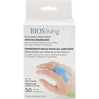Blue Bandages, Knuckle, 3", Fabric Metal Detectable, Sterile Mukwa Safety Services