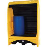 2-Drum Hard Cover Spill Pallet, 43.11" L x 61.61" W x 83.07" H, 1433 lbs. Load Capacity Mukwa Safety Services