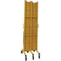 Expandable Barrier, 84" H x 20' L, Yellow Mukwa Safety Services