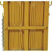 Expandable Barrier, 84" H x 20' L, Yellow Mukwa Safety Services