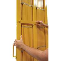 Expandable Barrier, 84" H x 20' L, Yellow Mukwa Safety Services