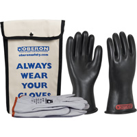 Class 0 Rubber Electrical Glove Kit, 8, 11" L, 20 cal/cm², NFPA 70E Mukwa Safety Services