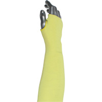 Manchette r&eacute;sistante &agrave; la coupe &agrave; 2 plis Kut Gard avec ouverture pour le pouce , Aramide/ATA, 10", ASTM ANSI niveau A6, Jaune Mukwa Safety Services