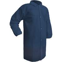 Care Lab Coat, Polypropylene, Medium, Blue Mukwa Safety Services