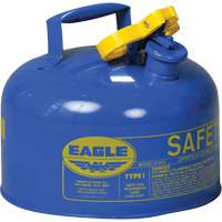 Bidon de s&eacute;curit&eacute; pour le k&eacute;ros&egrave;ne, Type I, Acier galvanis&eacute;, 2,5 gal. US, Bleu, Homologu&eacute; FM/List&eacute; UL/ULC Mukwa Safety Services