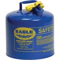 Bidon de s&eacute;curit&eacute; pour le k&eacute;ros&egrave;ne, Type I, Acier galvanis&eacute;, 5 gal. US, Bleu, Homologu&eacute; FM/List&eacute; UL/ULC Mukwa Safety Services