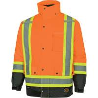 Parka de s&eacute;curit&eacute; d'hiver imperm&eacute;able 7-en-1 5056 Pioneer Yukon, Polyester, Noir/Orange haute visibilit&eacute;, T-petit Mukwa Safety Services