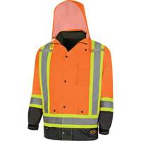 Parka de s&eacute;curit&eacute; d'hiver imperm&eacute;able 7-en-1 5056 Pioneer Yukon, Polyester, Noir/Orange haute visibilit&eacute;, T-petit Mukwa Safety Services