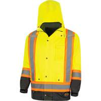 Parka de s&eacute;curit&eacute; d'hiver imperm&eacute;able 7-en-1 5057 Pioneer Yukon, Polyester, Noir/Jaune lime haute visibilit&eacute;, T-petit Mukwa Safety Services