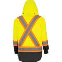 Parka de s&eacute;curit&eacute; d'hiver imperm&eacute;able 7-en-1 5057 Pioneer Yukon, Polyester, Noir/Jaune lime haute visibilit&eacute;, T-petit Mukwa Safety Services