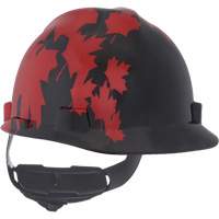 Specialty V-Gard&reg; Hard Hat, Ratchet Suspension, Black/Red Mukwa Safety Services