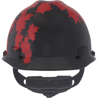 Specialty V-Gard&reg; Hard Hat, Ratchet Suspension, Black/Red Mukwa Safety Services
