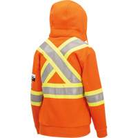 Heavyweight Safety Hoodie, Women's, X-Small, High Visibility Orange Mukwa Safety Services