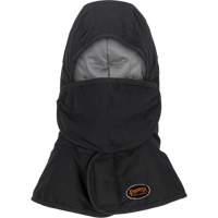 Doublure matelass&eacute;e ignifug&eacute;e Pioneer 765A pour casque de s&eacute;curit&eacute; avec un long cou et embout buccal amovible, Noir/Gris, Coton/FR-Tech/Modacrylique/Nylon Mukwa Safety Services