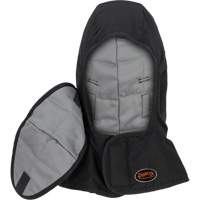Doublure matelass&eacute;e ignifug&eacute;e Pioneer 765A pour casque de s&eacute;curit&eacute; avec un long cou et embout buccal amovible, Noir/Gris, Coton/FR-Tech/Modacrylique/Nylon Mukwa Safety Services