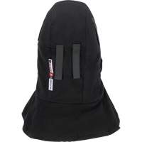 Doublure matelass&eacute;e ignifug&eacute;e Pioneer 765A pour casque de s&eacute;curit&eacute; avec un long cou et embout buccal amovible, Noir/Gris, Coton/FR-Tech/Modacrylique/Nylon Mukwa Safety Services