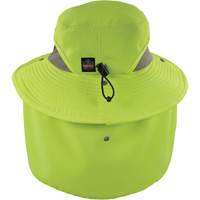 Chill-Its 8934 Ranger Hat with Neck Shade, Small/Medium, Hi-Vis Lime Mukwa Safety Services