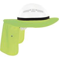 Chill-Its 6661 Universal Hard Hat Brim with Neck Shade, Hi-Vis Lime Mukwa Safety Services