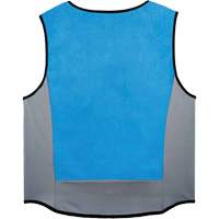 Chill-Its 6667 Wet Evaporative Cooling Vest with Zipper Closure, Medium, Blue Mukwa Safety Services