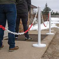 Chaîne de barri&egrave;re en plastique &agrave; deux couleurs, Vert/Blanc Mukwa Safety Services