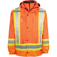 Manteau haute visibilit&eacute; 7-en-1, Polyester, Orange haute visibilit&eacute;, T-petit Mukwa Safety Services