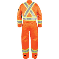 High-Visibility Fire-Resistant Coveralls, Size Small, Orange Mukwa Safety Services