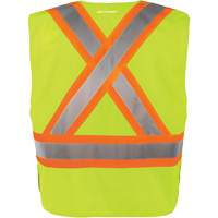 Gilet haute visibilit&eacute; &agrave; d&eacute;tachement rapide en 5 points, Orange haute visibilit&eacute;, Moyen/Petit, Polyester Mukwa Safety Services