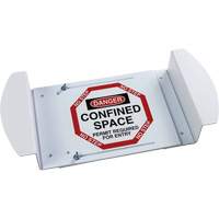 Panneau pour trou d'homme "Danger Confined Space Permit Required For Entry", 21" x 30", Polystyr&egrave;ne, Anglais Mukwa Safety Services