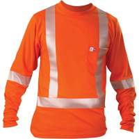 Long-Sleeved T-Shirt, Small, Orange Mukwa Safety Services