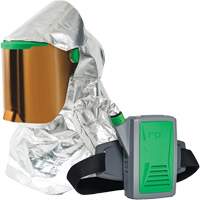 Respirateur &agrave; chaleur radiante Z-Link avec souffleur & montage &agrave; la ceinture, Respirateur &agrave; masque/Capuchon & visi&egrave;re, Pile Lithium-ion Mukwa Safety Services
