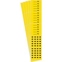 Marqueurs de tuyau PSI, Autocollant, 2-1/4" h x 2-3/4" la, Noir sur jaune Mukwa Safety Services