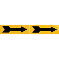 Marqueur de tuyau  Arrow, Autocollant, 2-1/4" h x 7" la, Noir sur jaune Mukwa Safety Services