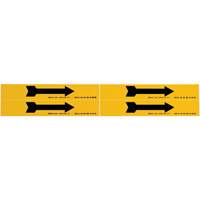 Marqueur de tuyau  Arrow, Autocollant, 1-1/8" h x 7" la, Noir sur jaune Mukwa Safety Services