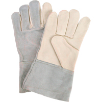 Gants de travail d'usage standard, Grand, Paume en Cuir fleur de vache Mukwa Safety Services