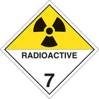 Radioactive Materials TDG Placard, Aluminum Mukwa Safety Services