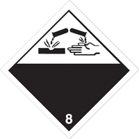 Corrosive Materials TDG Placard, Aluminum Mukwa Safety Services