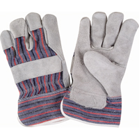 Gants d'ajusteur rugueux, Grand, Paume en Cuir de vache refendu, Doublure en Coton Mukwa Safety Services