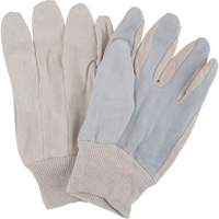 Gants de travail d'usage standard, Grand, Paume en Cuir de vache refendu Mukwa Safety Services