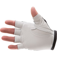 Anti-Impact Right-Hand Glove, Small, Goatskin/Split Leather Palm, Hook & Loop Cuff Mukwa Safety Services