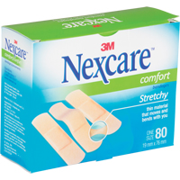 Nexcare Comfort Strips, Rectangular/Square, 3", Fabric, Sterile Mukwa Safety Services