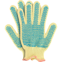 Knit Gloves with Dots, Size Small/7, 7 Gauge, PVC Coated, Kevlar&reg; Shell, ANSI/ISEA 105 Level 2 Mukwa Safety Services