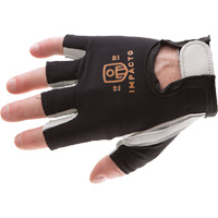 Anti-Impact Left-Hand Glove, X-Small, Goatskin/Split Leather Palm, Hook & Loop Cuff Mukwa Safety Services